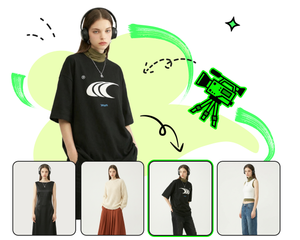 Zero photoshoot cost, image generation in seconds